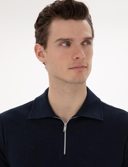 Lacivert Slim Fit Tişört - 50302586052