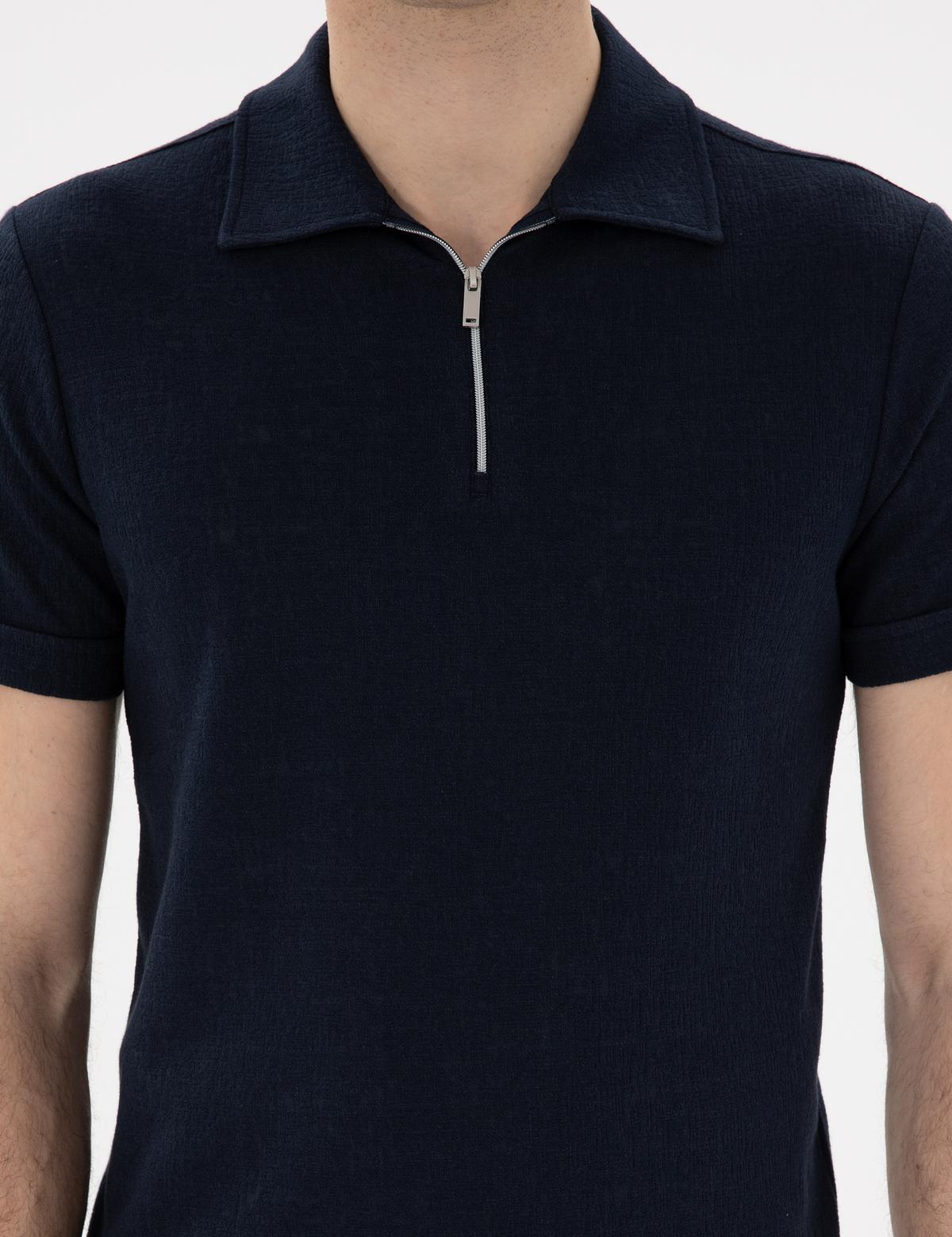 Lacivert Slim Fit Tişört - 50302586052