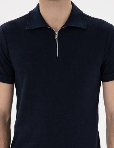 Lacivert Slim Fit Tişört
