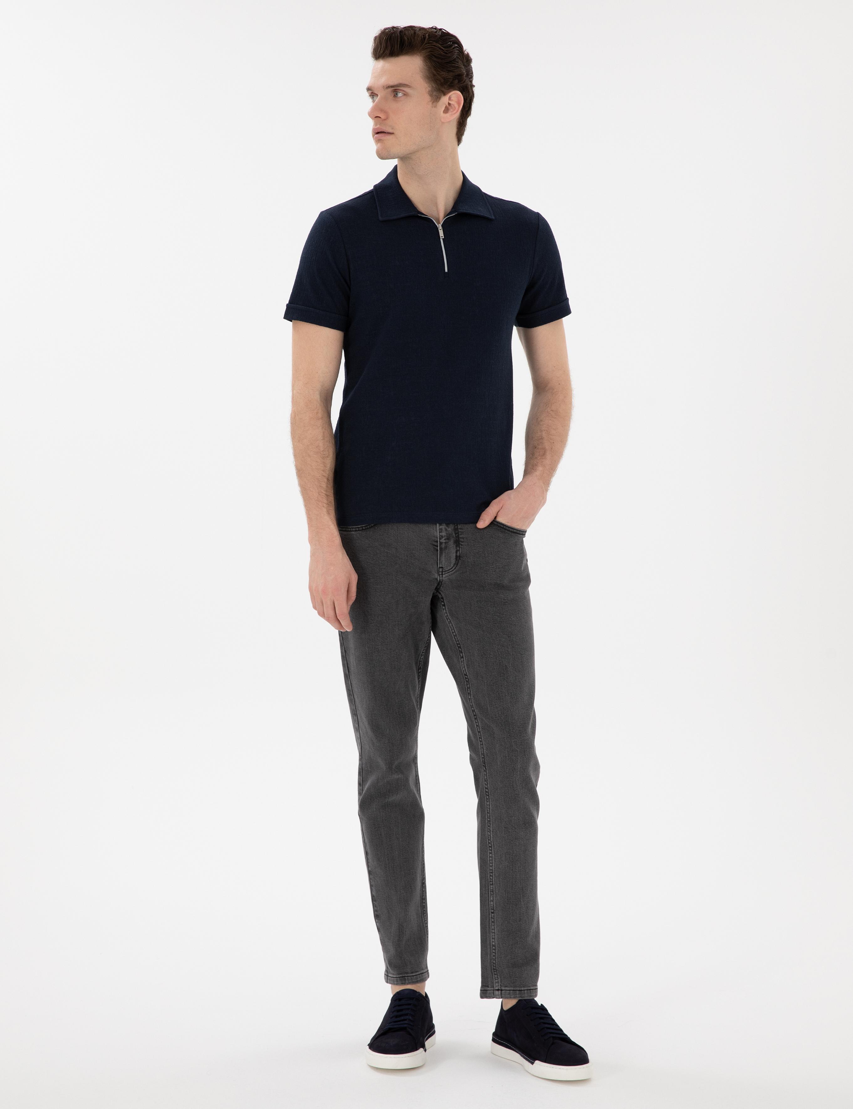 Lacivert Slim Fit Tişört