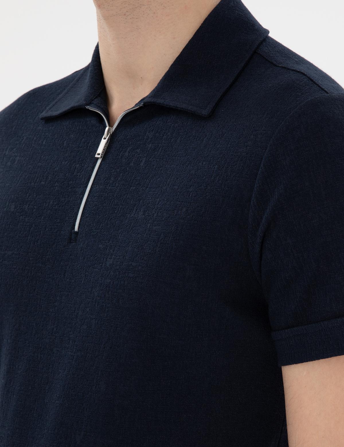 Lacivert Slim Fit Tişört - 50302586052