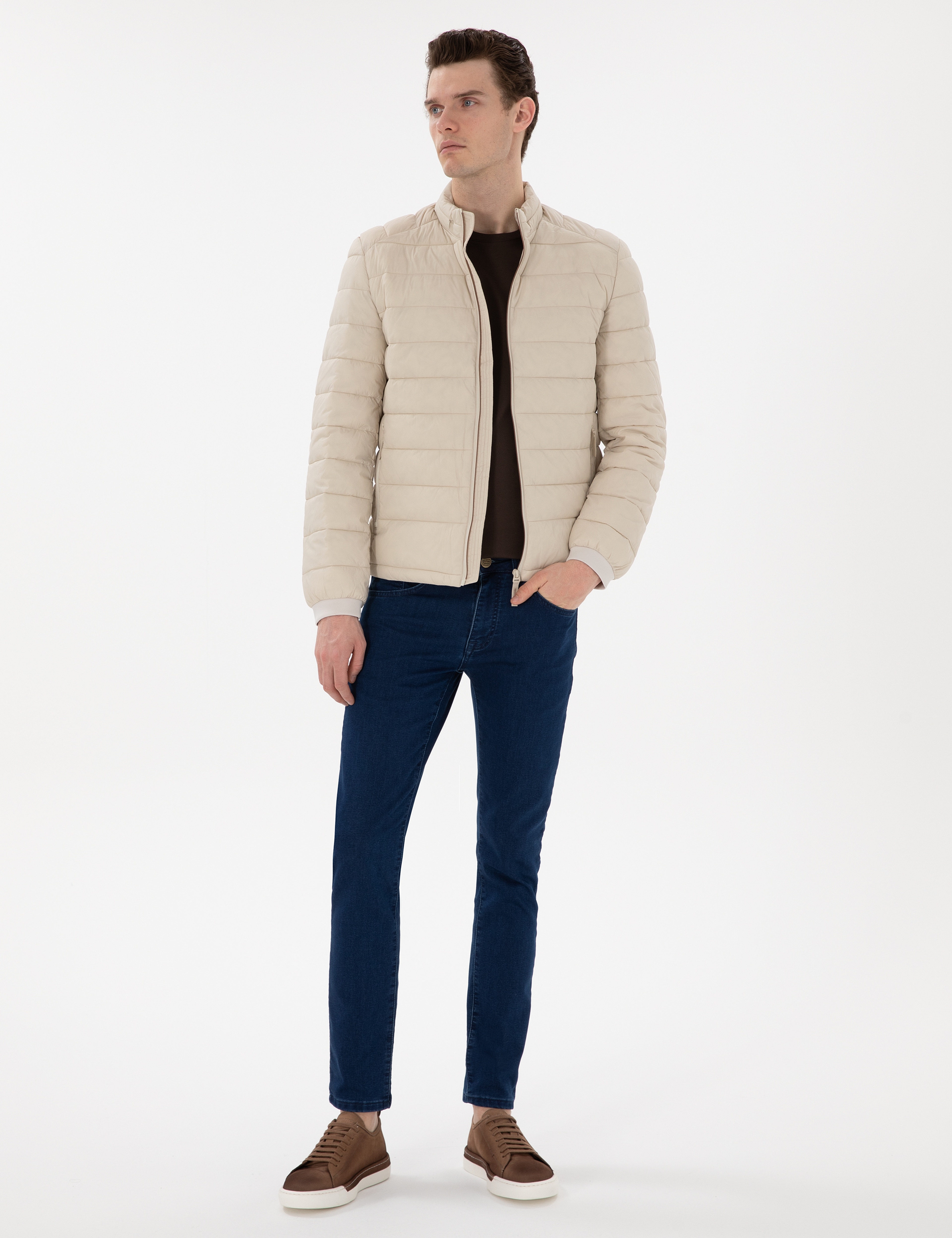 Taş Cropped Slim Mont