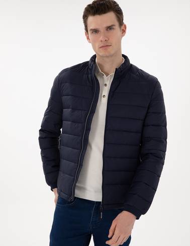 Lacivert Cropped Slim Mont
