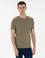 Haki Slim Fit Bisiklet Yaka Triko Tişört