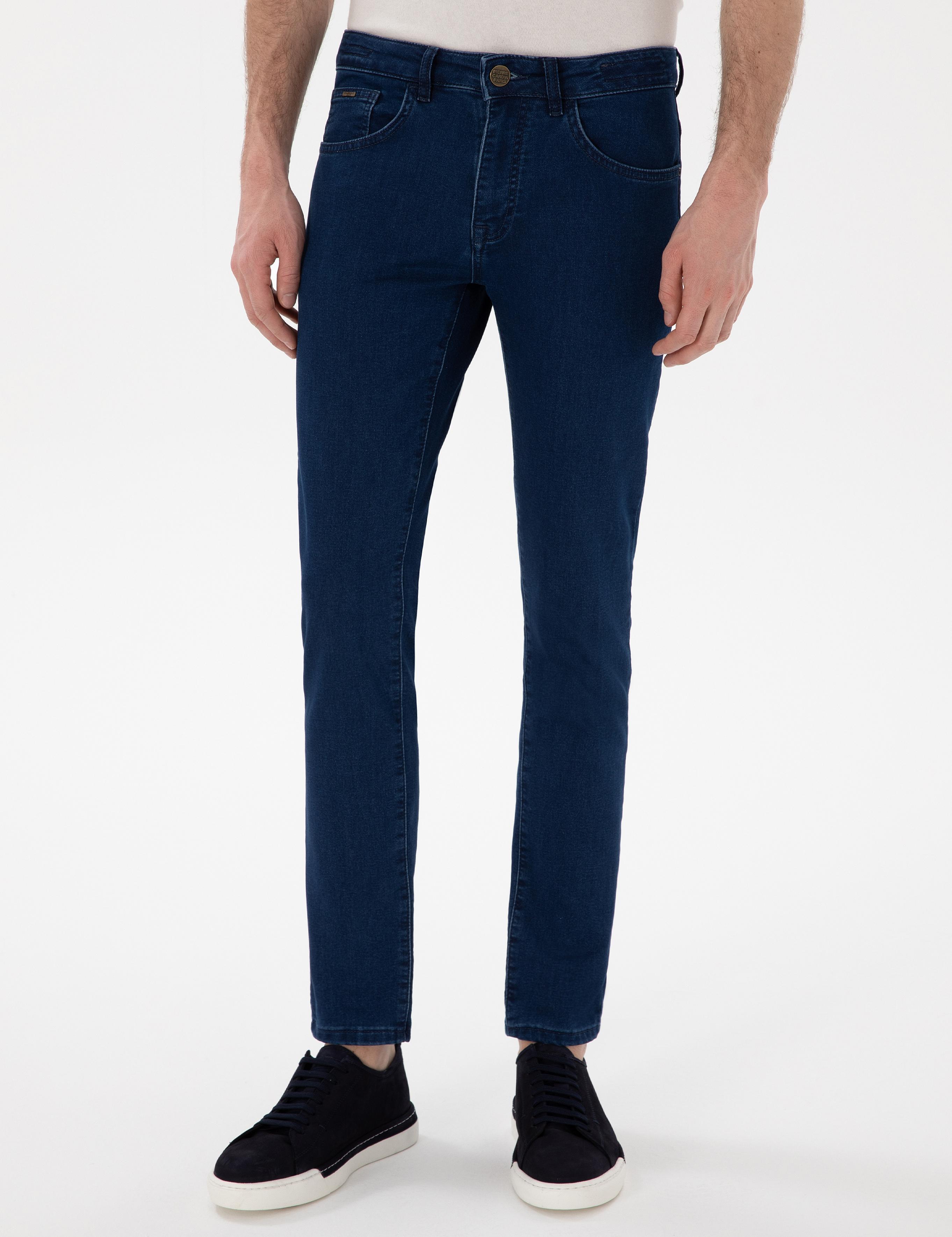 Lacivert Slim Fit Jean Pantolon
