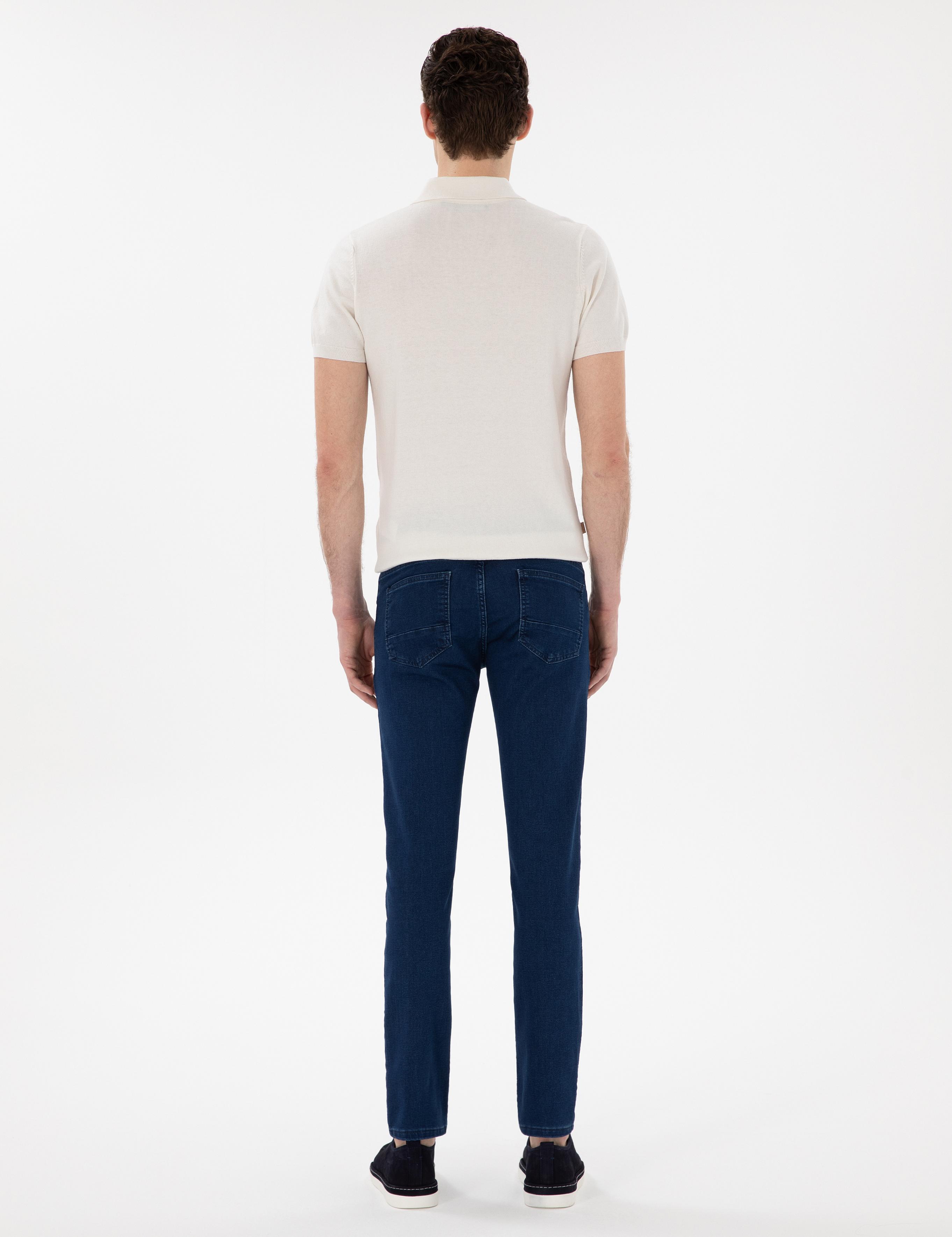 Lacivert Slim Fit Jean Pantolon