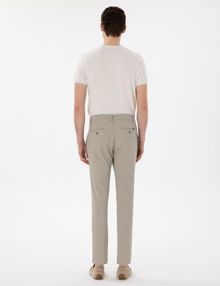 Haki Slim Fit Gofre Yazlık Kanvas Pantolon - 50305235130