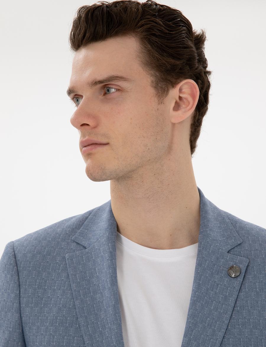 Açık Mavi Slim Fit Takım Elbise