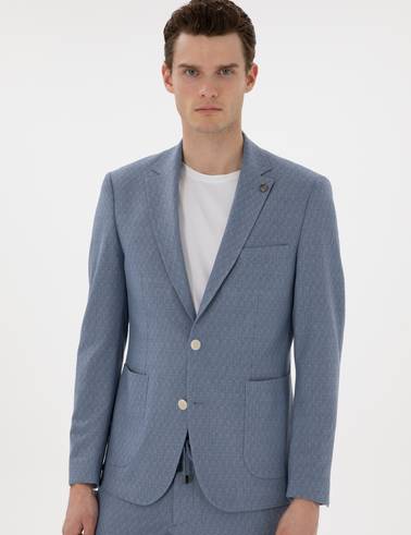 Açık Mavi Slim Fit Takım Elbise