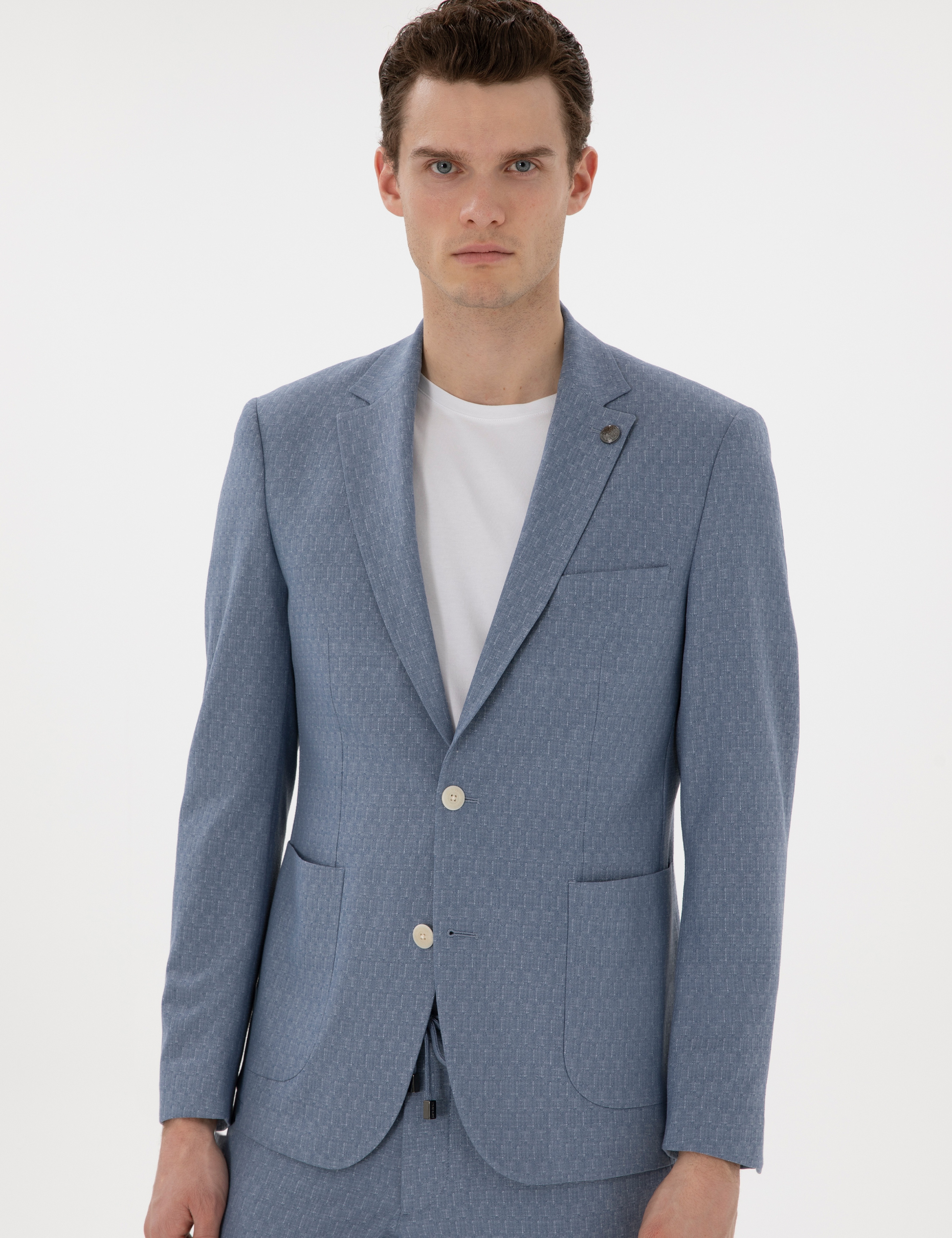 Açık Mavi Slim Fit Takım Elbise - Image 3
