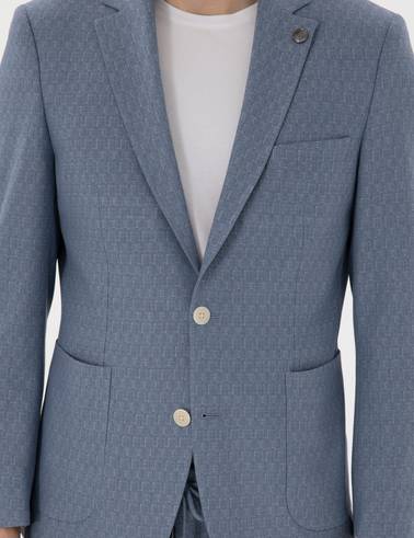 Açık Mavi Slim Fit Takım Elbise