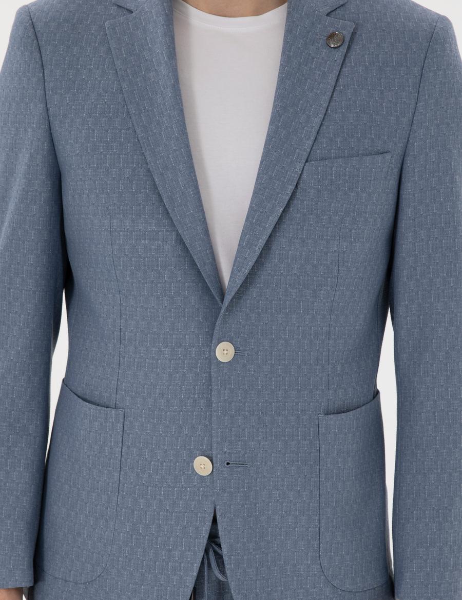 Açık Mavi Slim Fit Takım Elbise