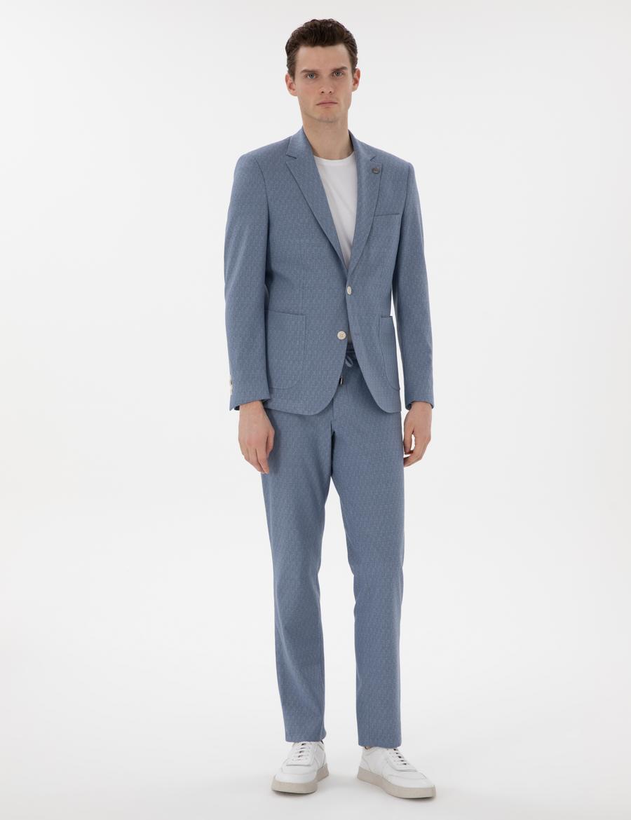 Açık Mavi Slim Fit Takım Elbise