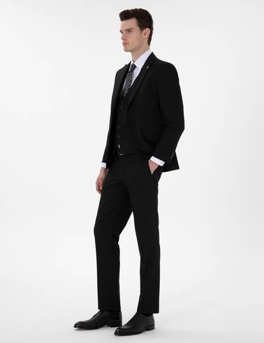 Siyah Ex. Slim Fit Takım Elbise