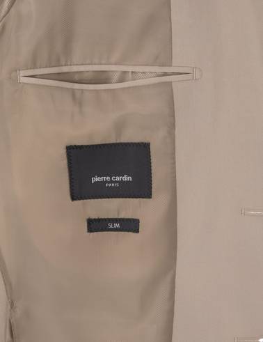 Bej Slim Fit Spor Takım Elbise
