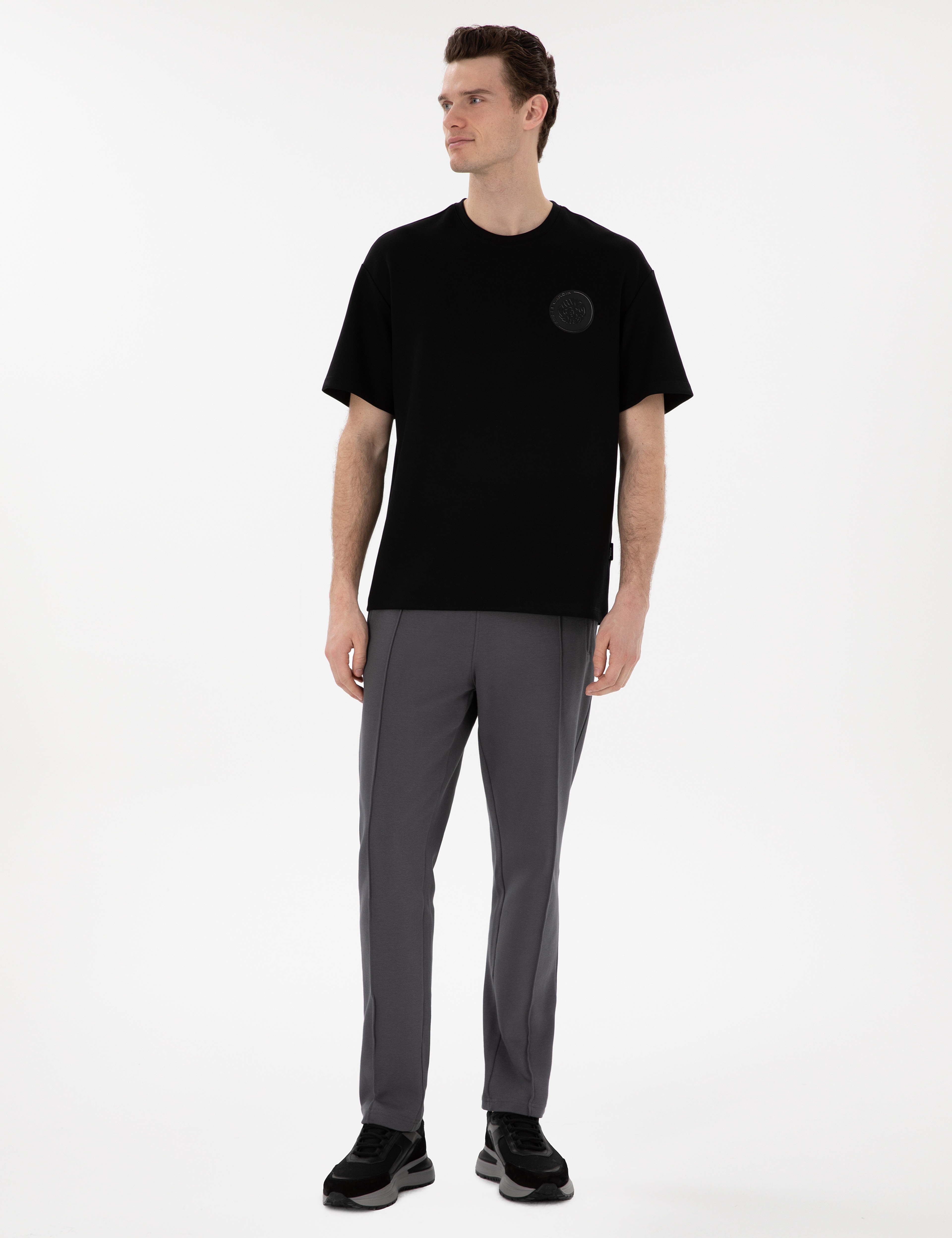 Siyah Comfort Fit Tişört - Image 4