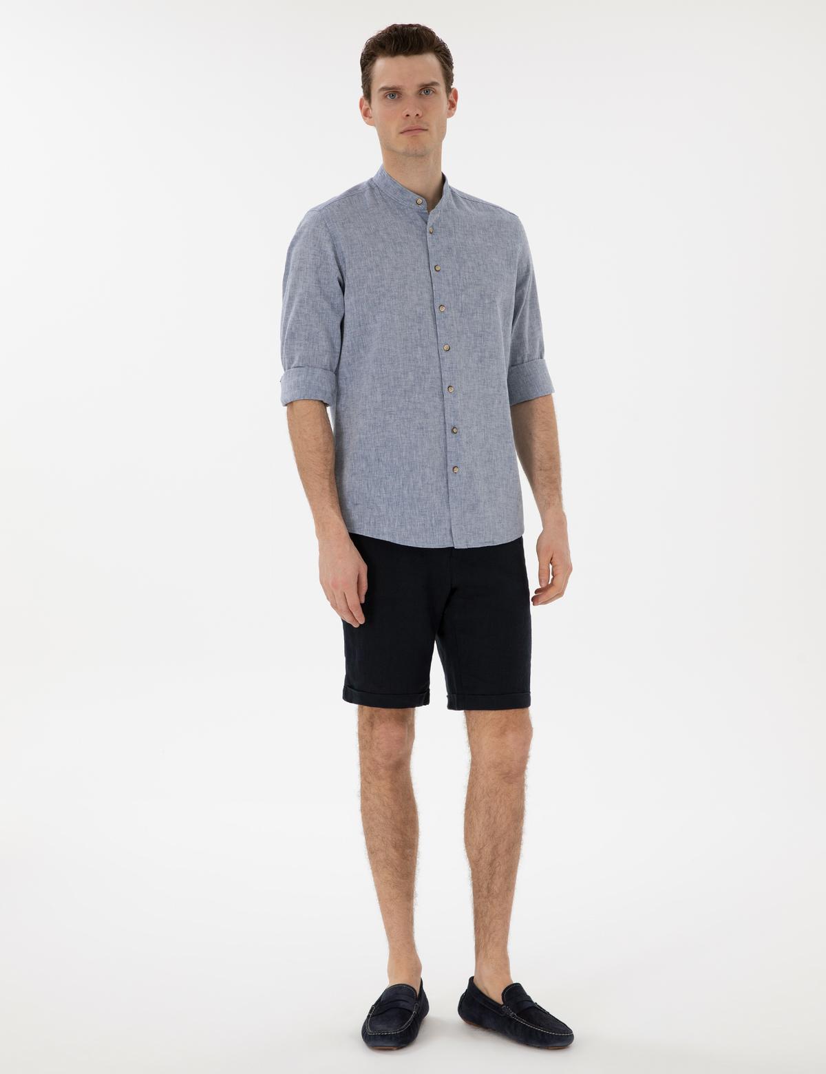 Lacivert Regular Fit Uzun Kollu Gömlek - 50303301010