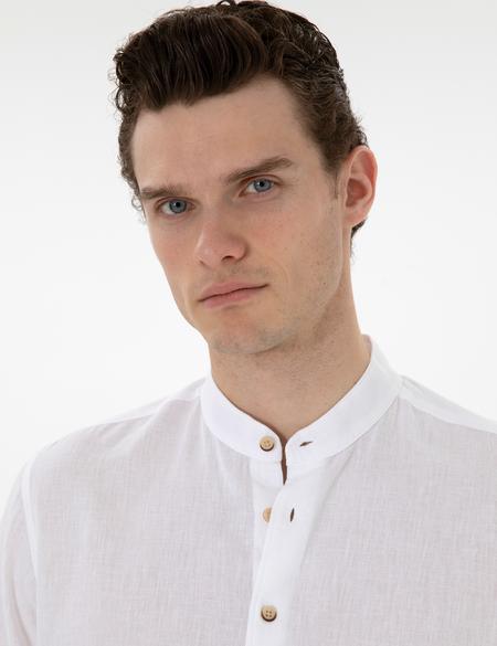 Beyaz Regular Fit Uzun Kollu Gömlek - 50303301001