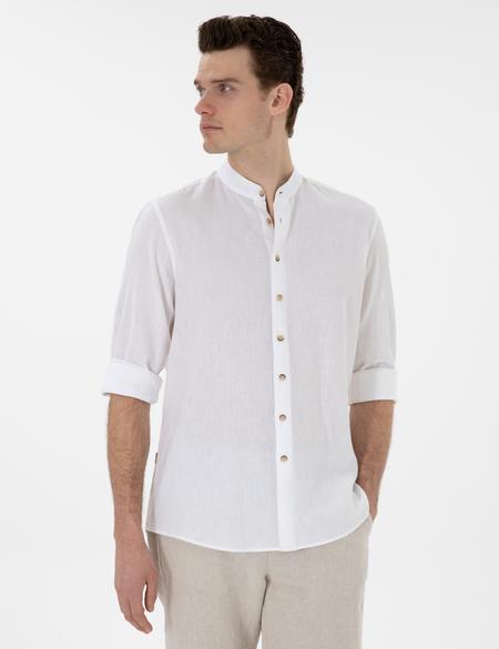 Beyaz Regular Fit Uzun Kollu Gömlek - 50303301001