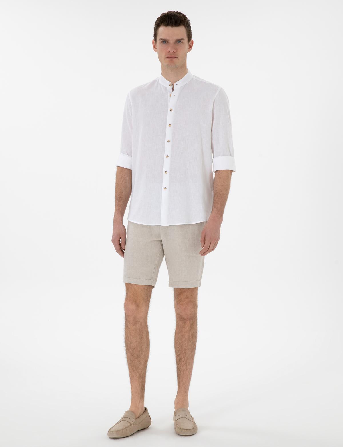 Beyaz Regular Fit Uzun Kollu Gömlek - 50303301001