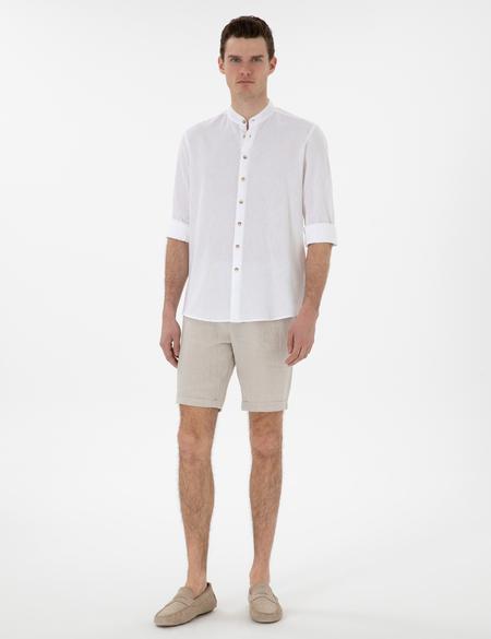 Beyaz Regular Fit Uzun Kollu Gömlek - 50303301001