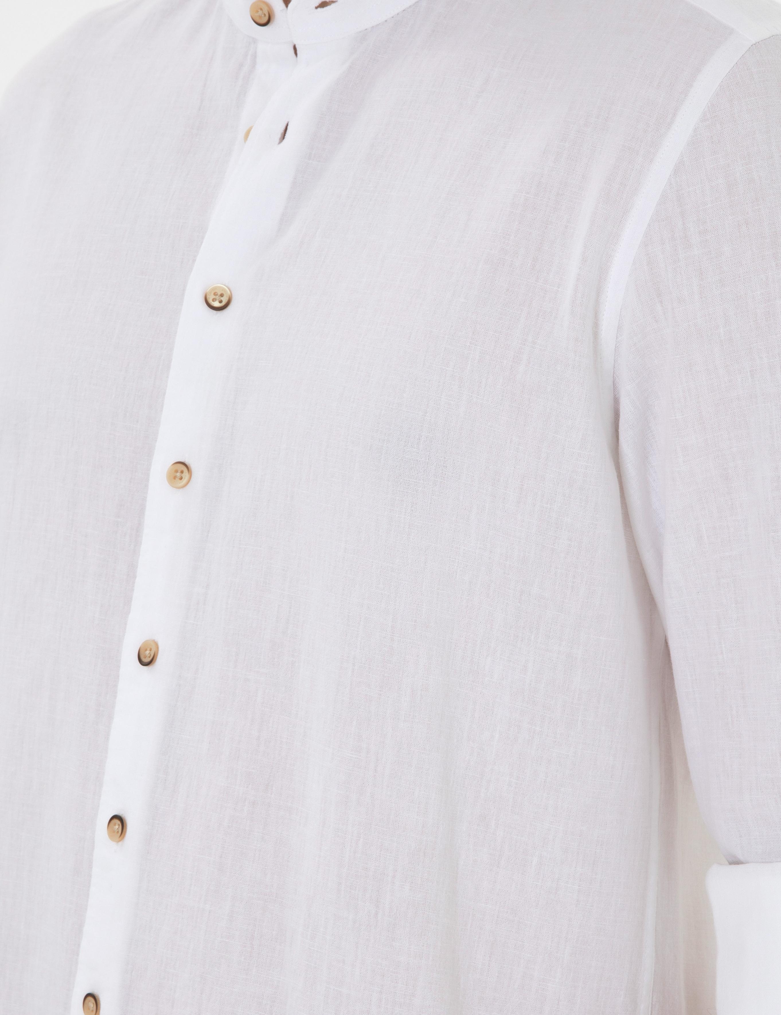 Beyaz Regular Fit Uzun Kollu Gömlek