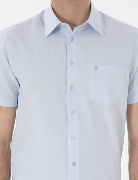 Açık Mavi Basic Regular Fit Kısa Kollu Cepli Gömlek - 50303010007