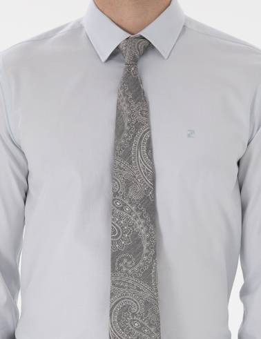Açık Mavi Slim Fit Uzun Kollu Basic Gömlek