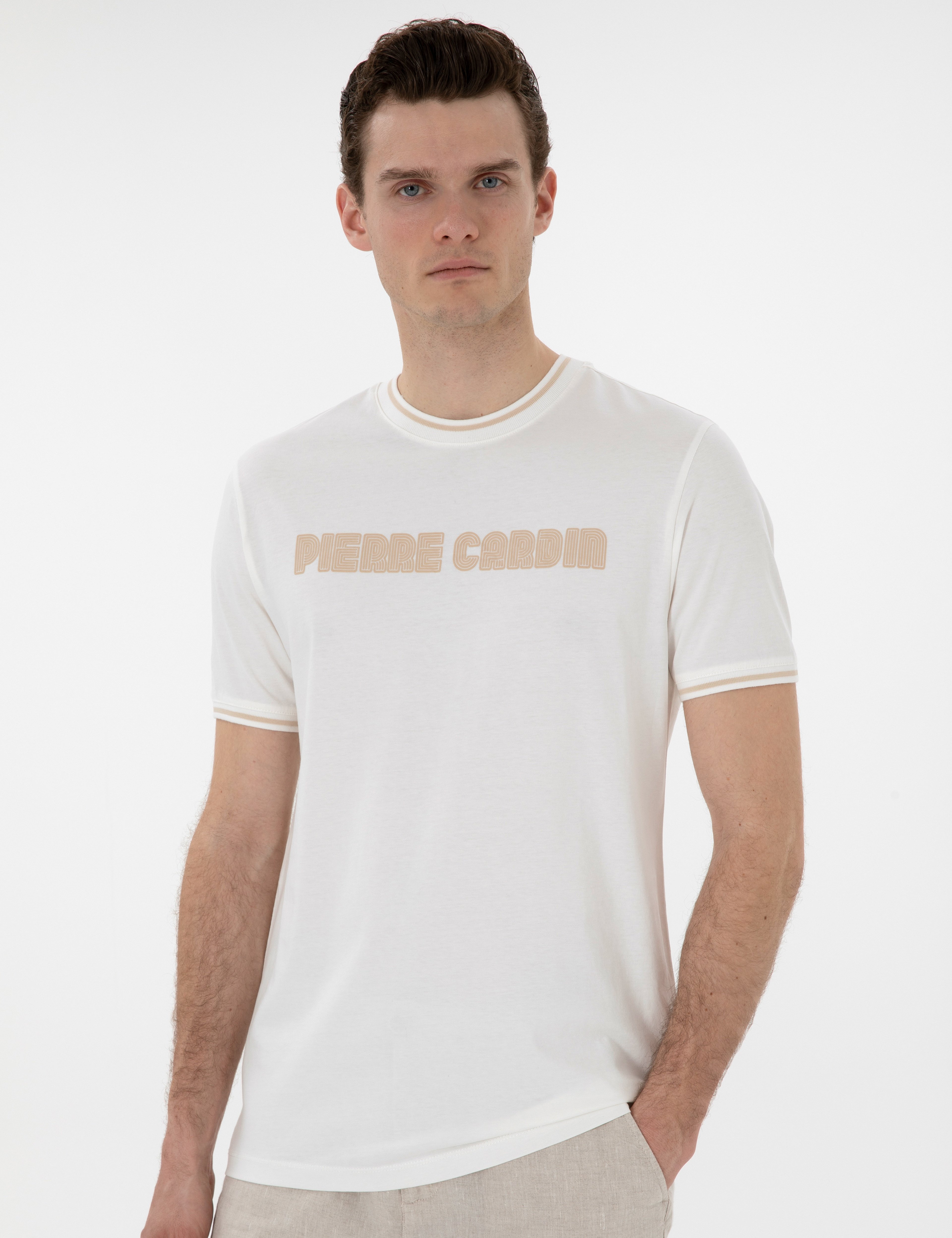 Ekru Regular Fit Tişört
