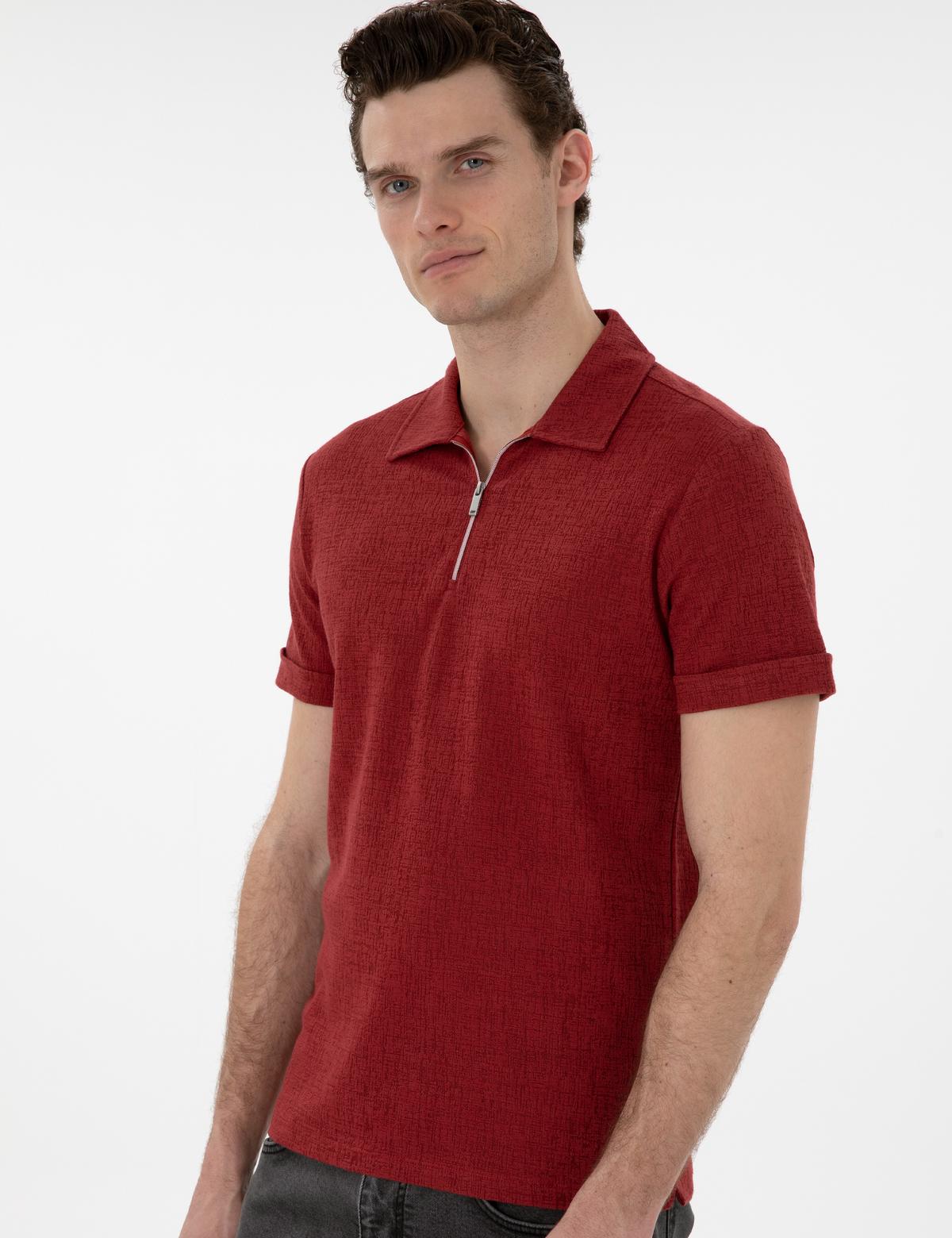 Nar Çiçeği Slim Fit Tişört - 50302586213