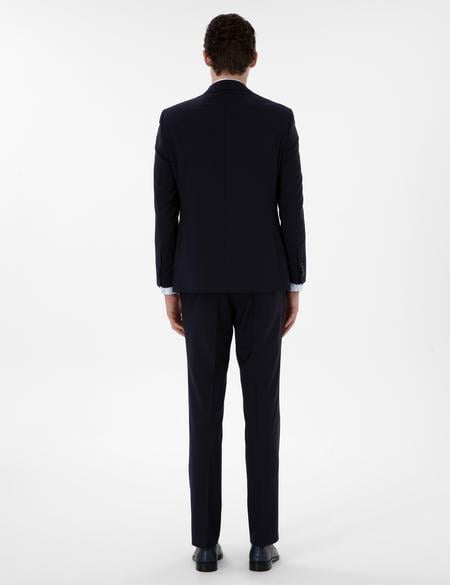 Lacivert Slim Fit Yün Takım Elbise - 50302352011