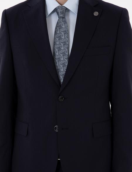 Lacivert Slim Fit Yün Takım Elbise - 50302352011