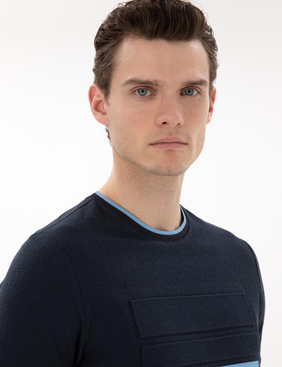 Lacivert Slim Fit Tişört