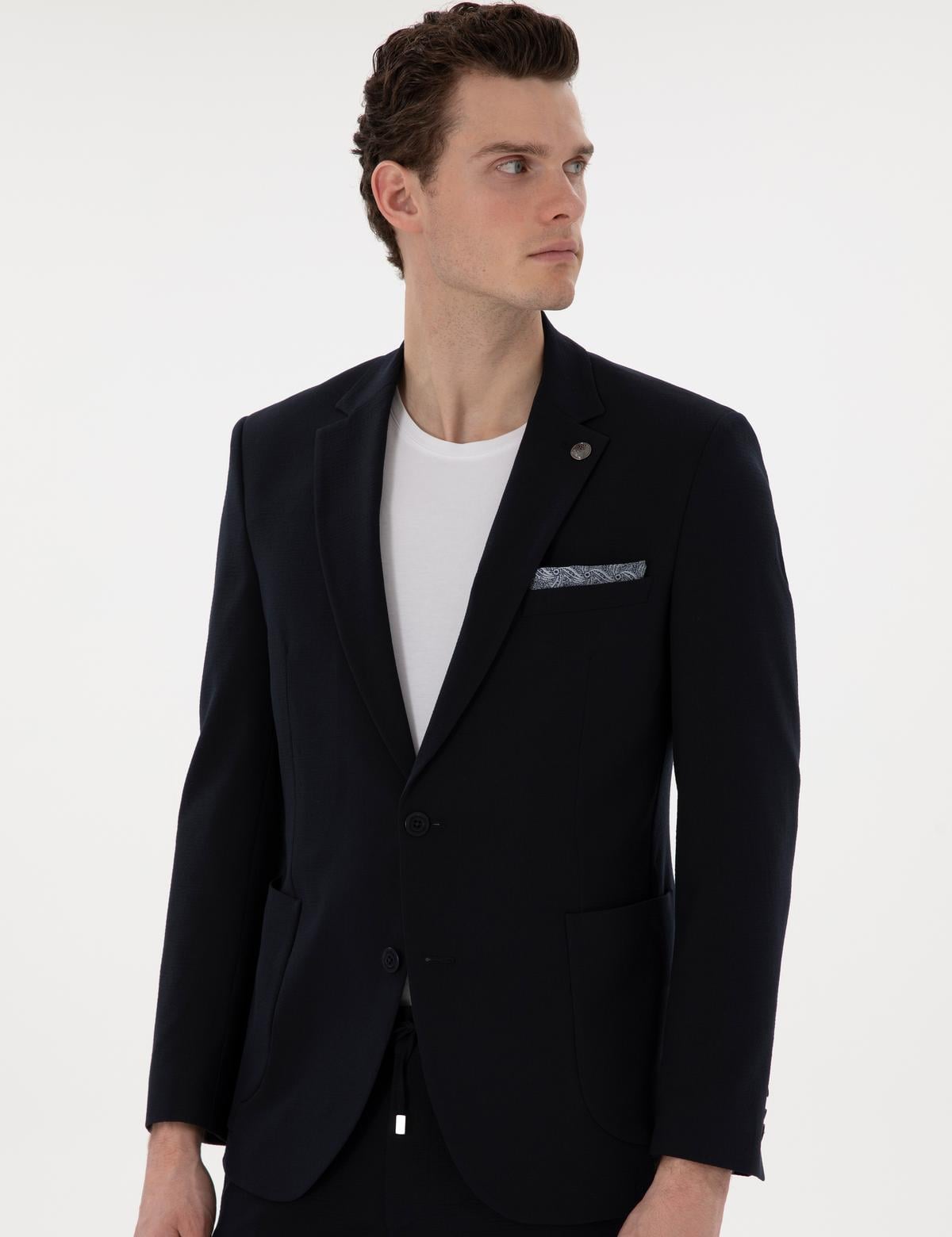 Lacivert Ex. Slim Fit Takım Elbise - 50306345041