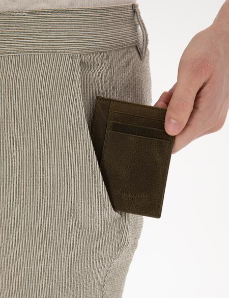 Erkek Haki Deri Kartlık - 50312999001