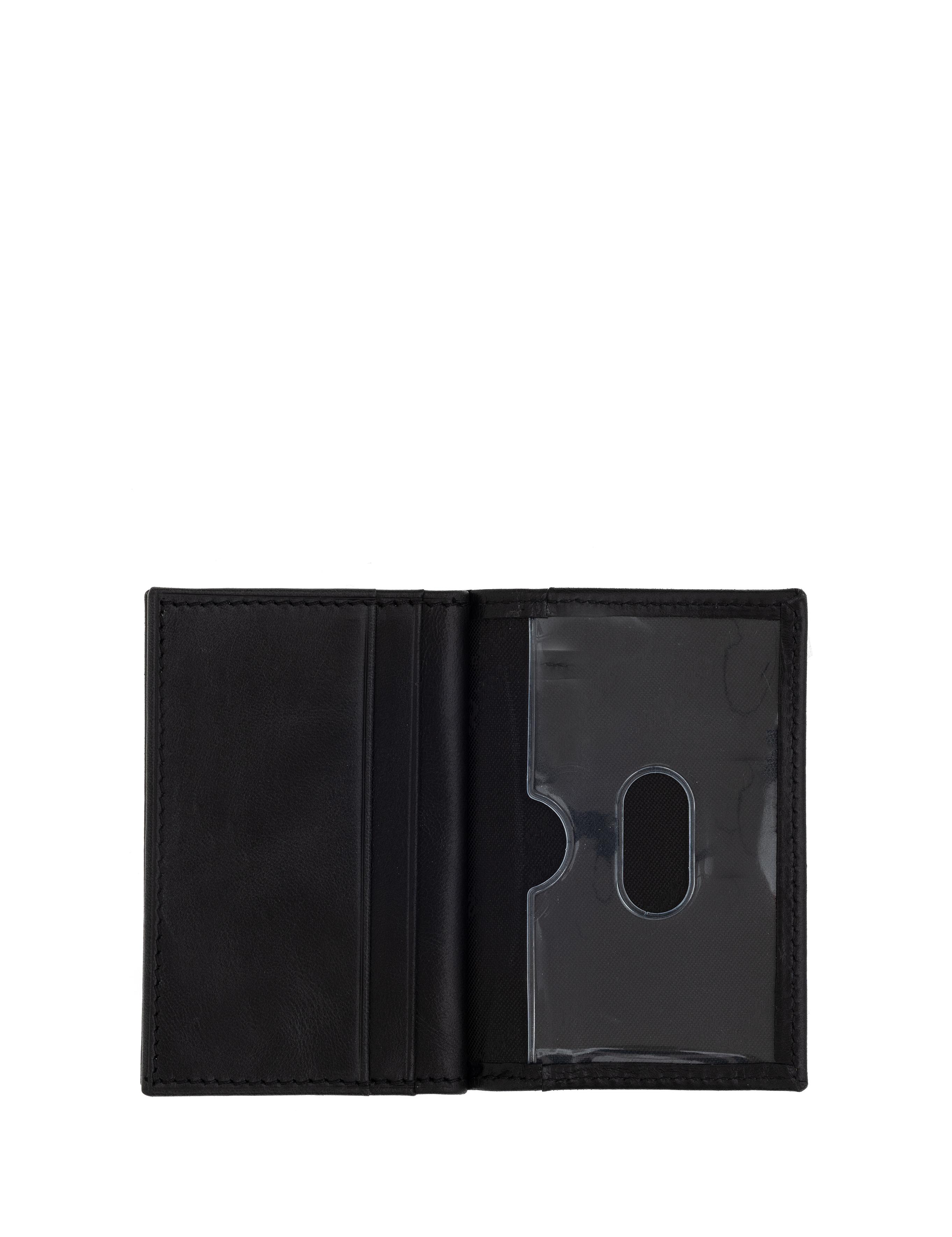 Erkek Siyah Deri Kartlık