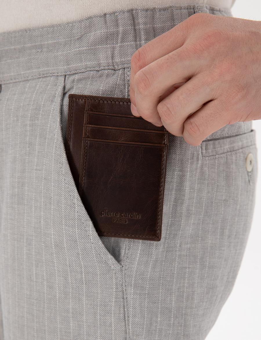 Erkek Kahverengi Deri Kartlık