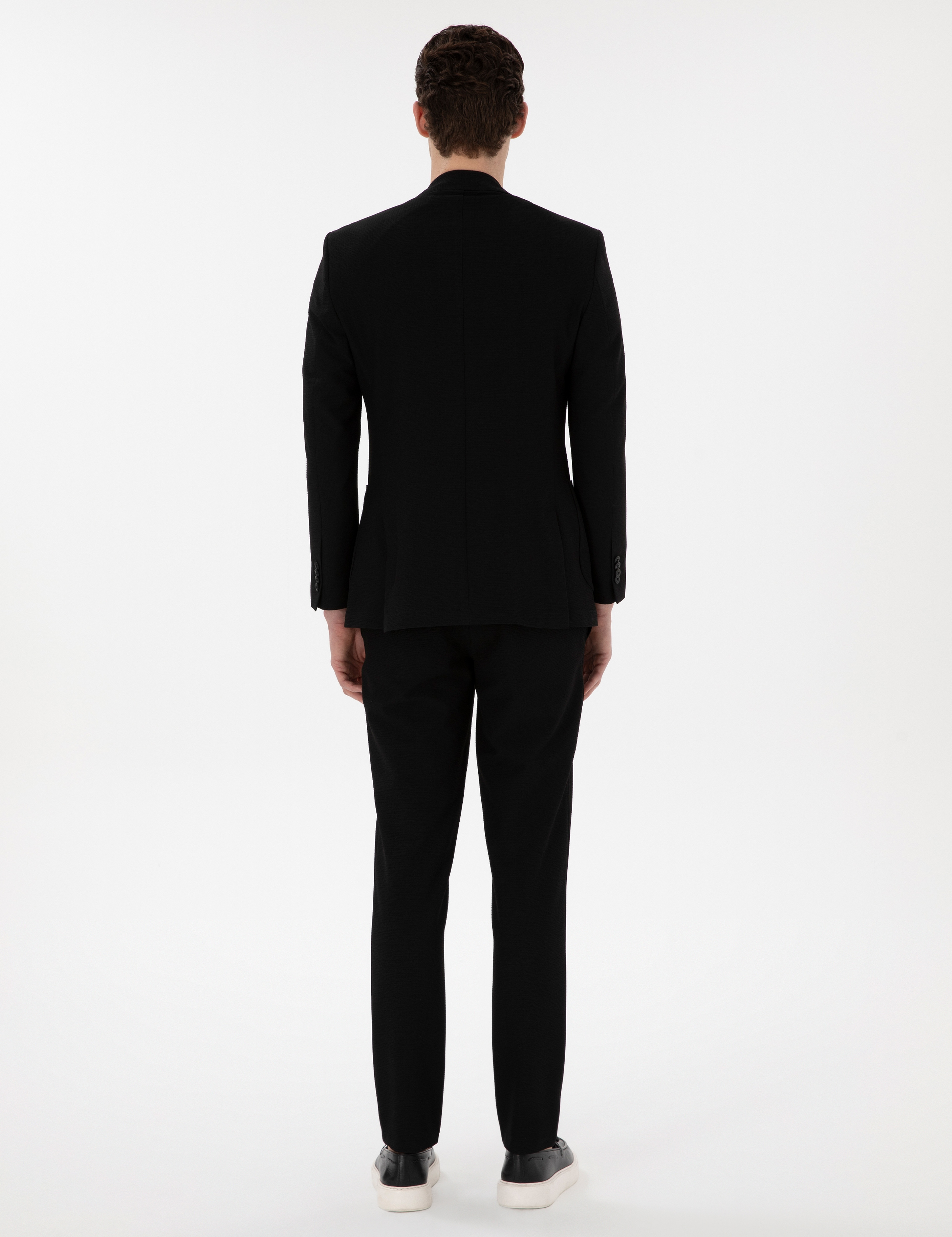 Siyah Extra Slim Fit Takım Elbise - Image 5