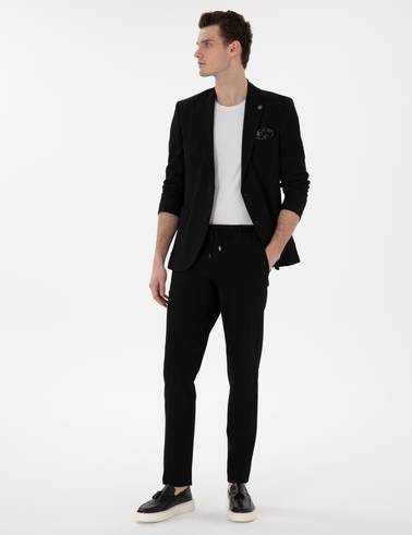 Siyah Extra Slim Fit Takım Elbise