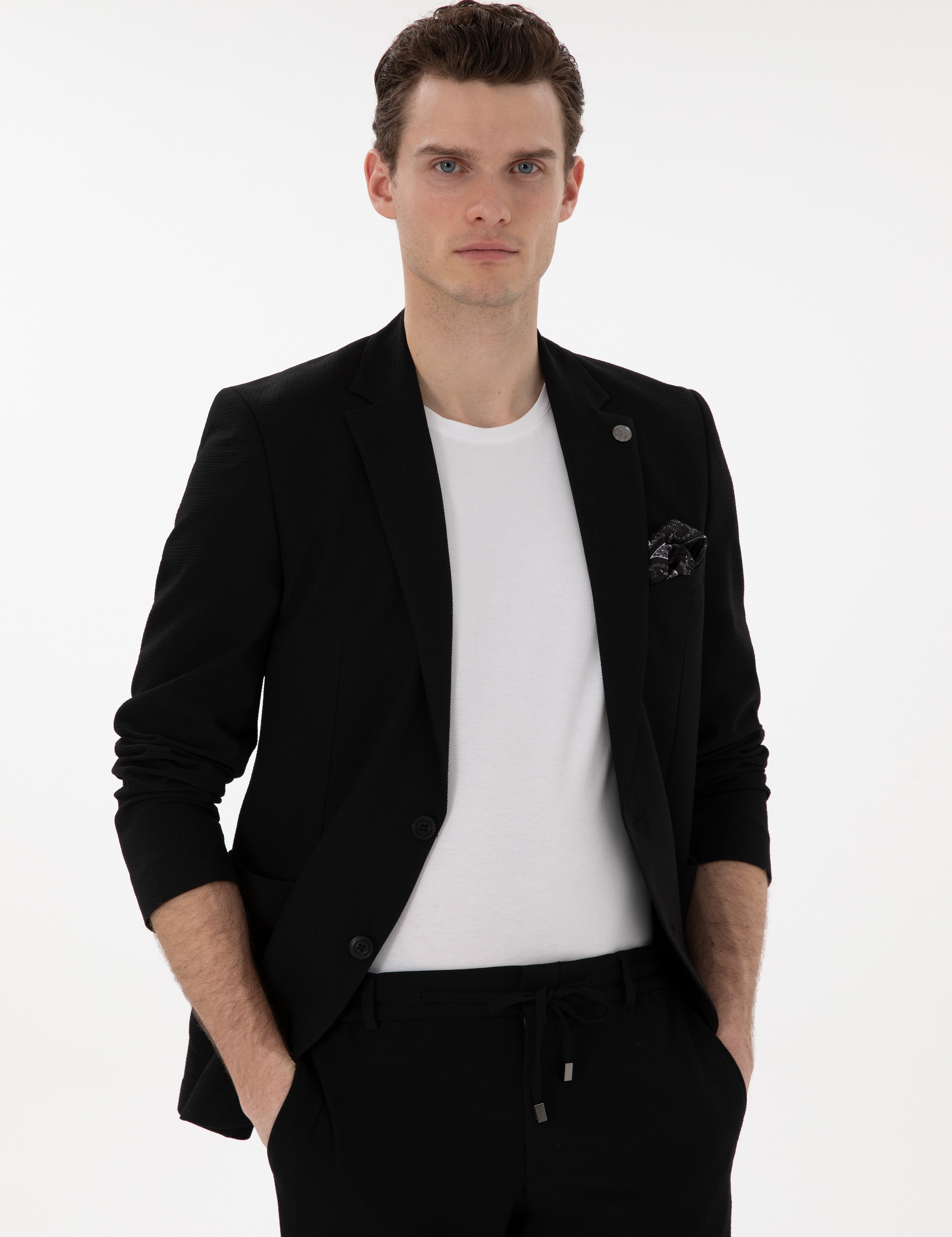 Siyah Extra Slim Fit Takım Elbise - Image 3