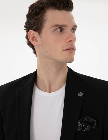 Siyah Extra Slim Fit Takım Elbise