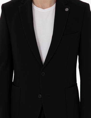 Siyah Extra Slim Fit Takım Elbise
