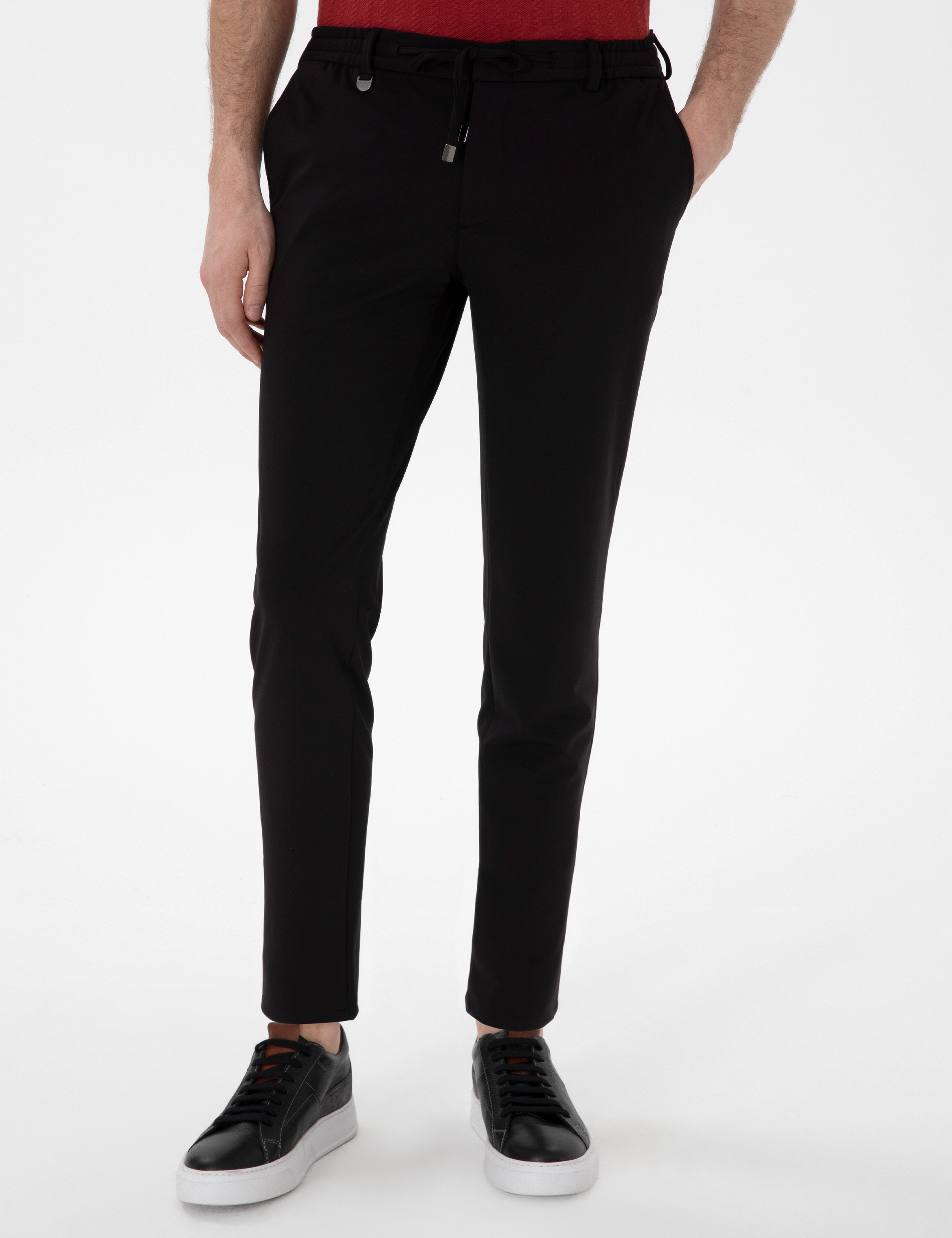 Siyah Klasik Jogger Pantolon - Image 2
