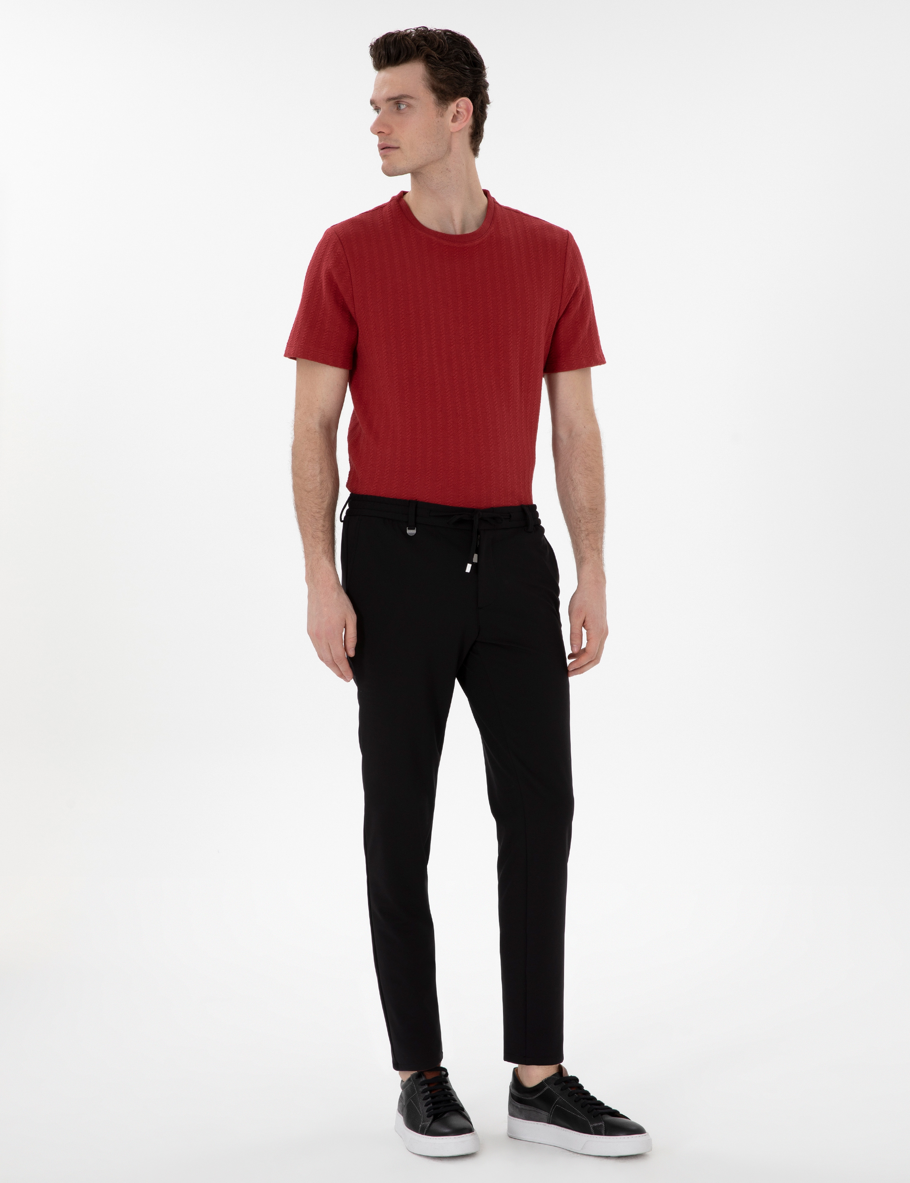 Siyah Klasik Jogger Pantolon - Image 3