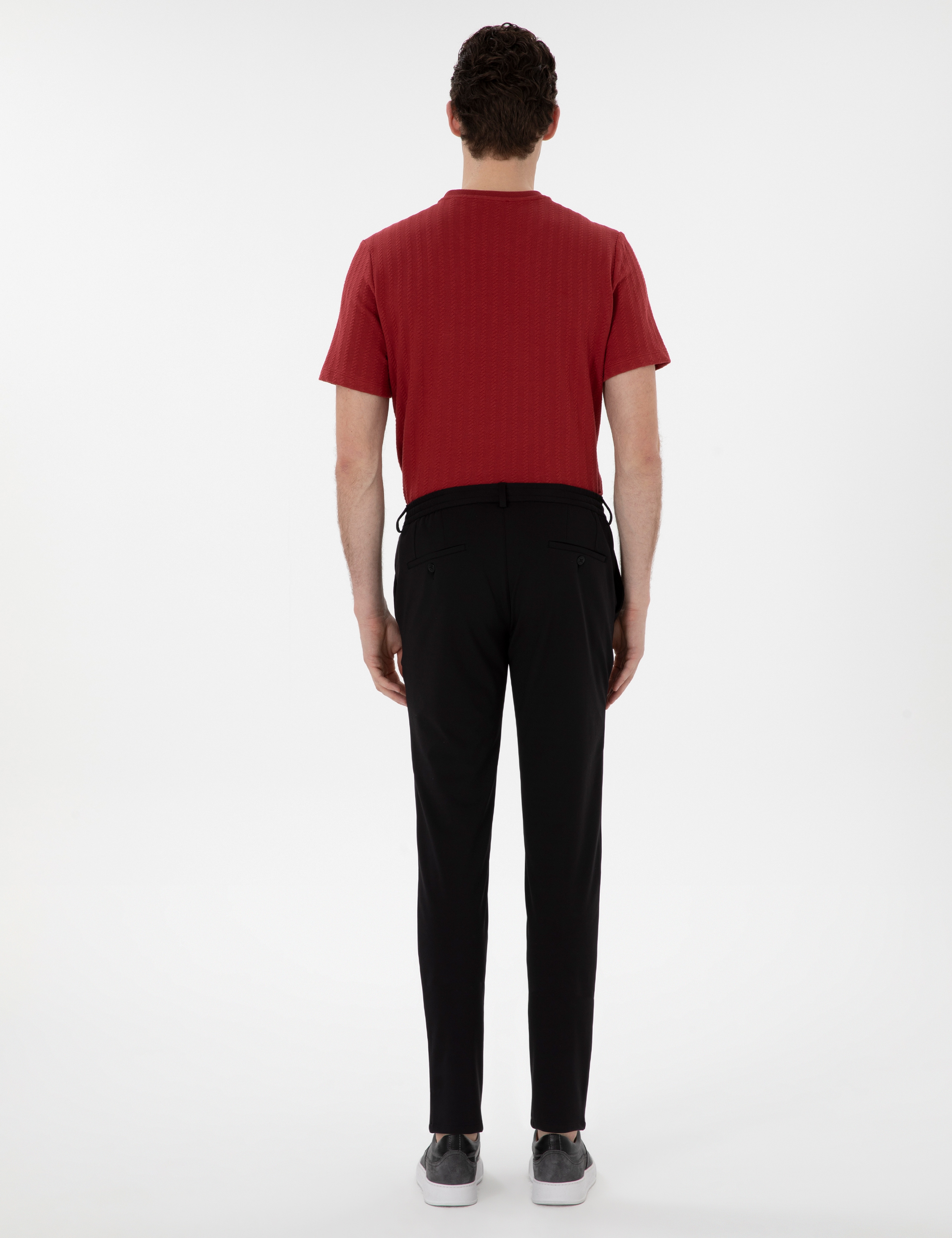 Siyah Klasik Jogger Pantolon - Image 4