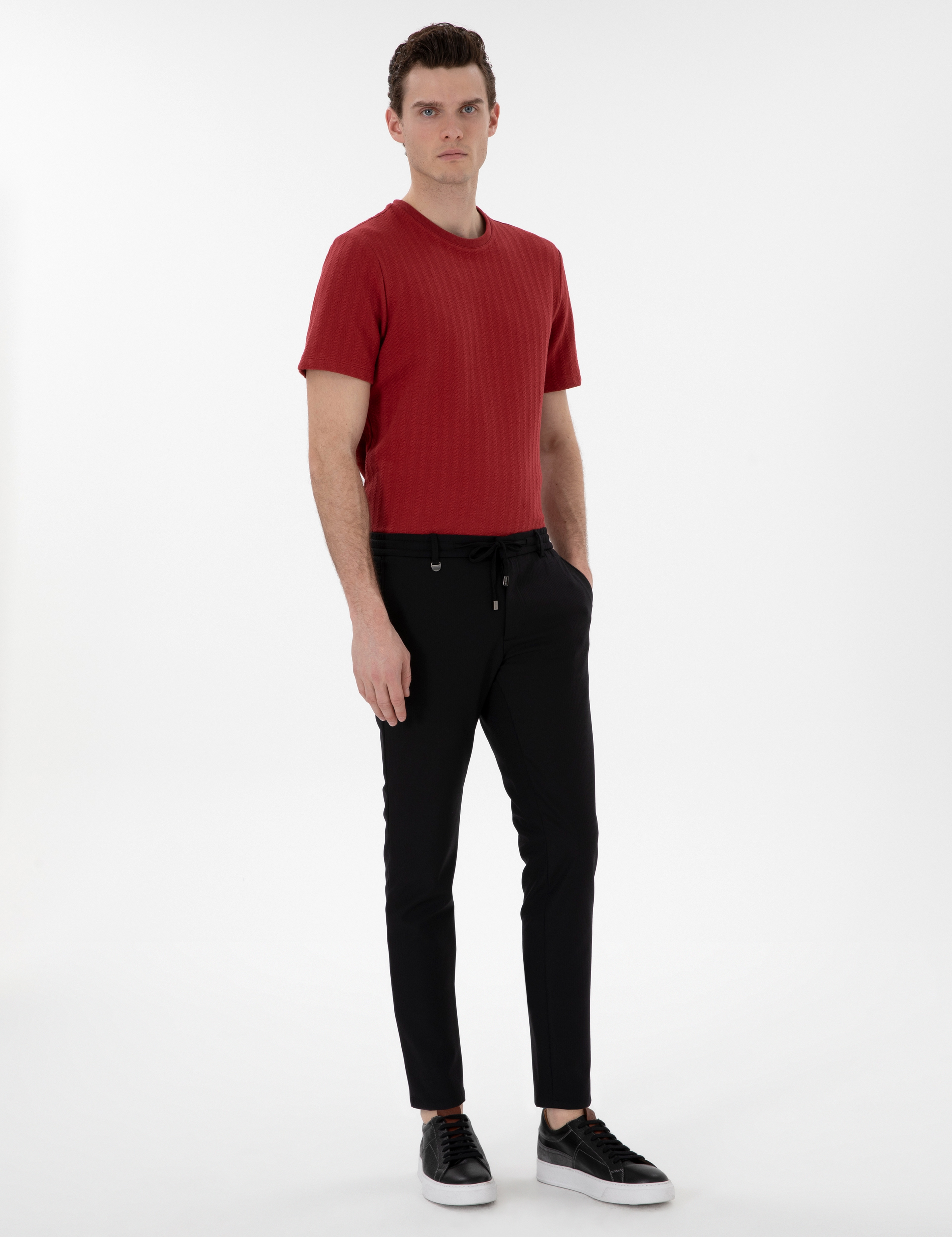 Siyah Klasik Jogger Pantolon - Image 3