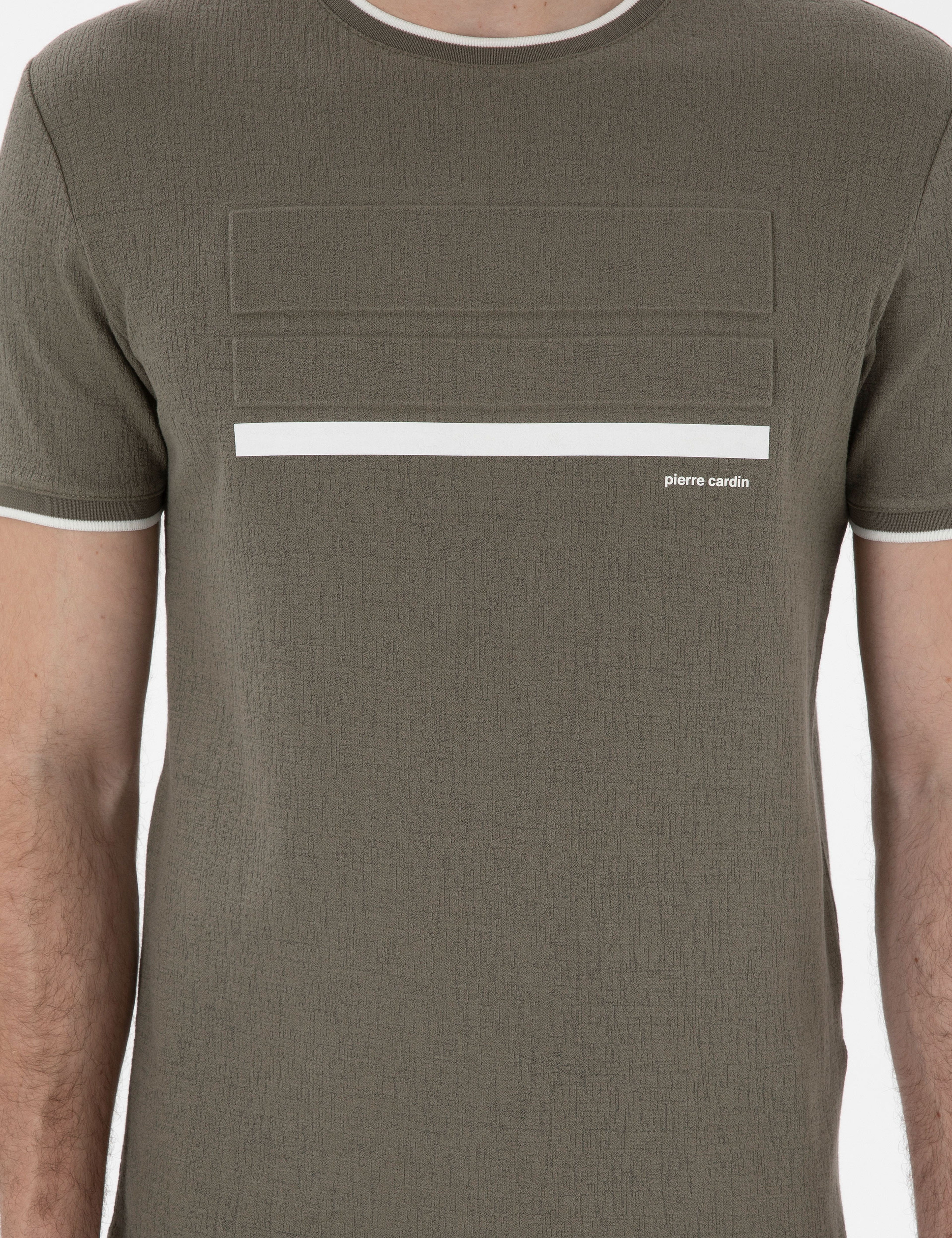 Haki Slim Fit Tişört - Image 6