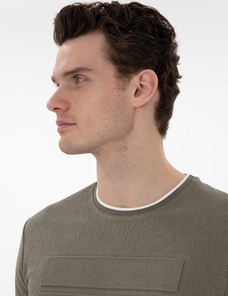 Haki Slim Fit Tişört - 50302549024