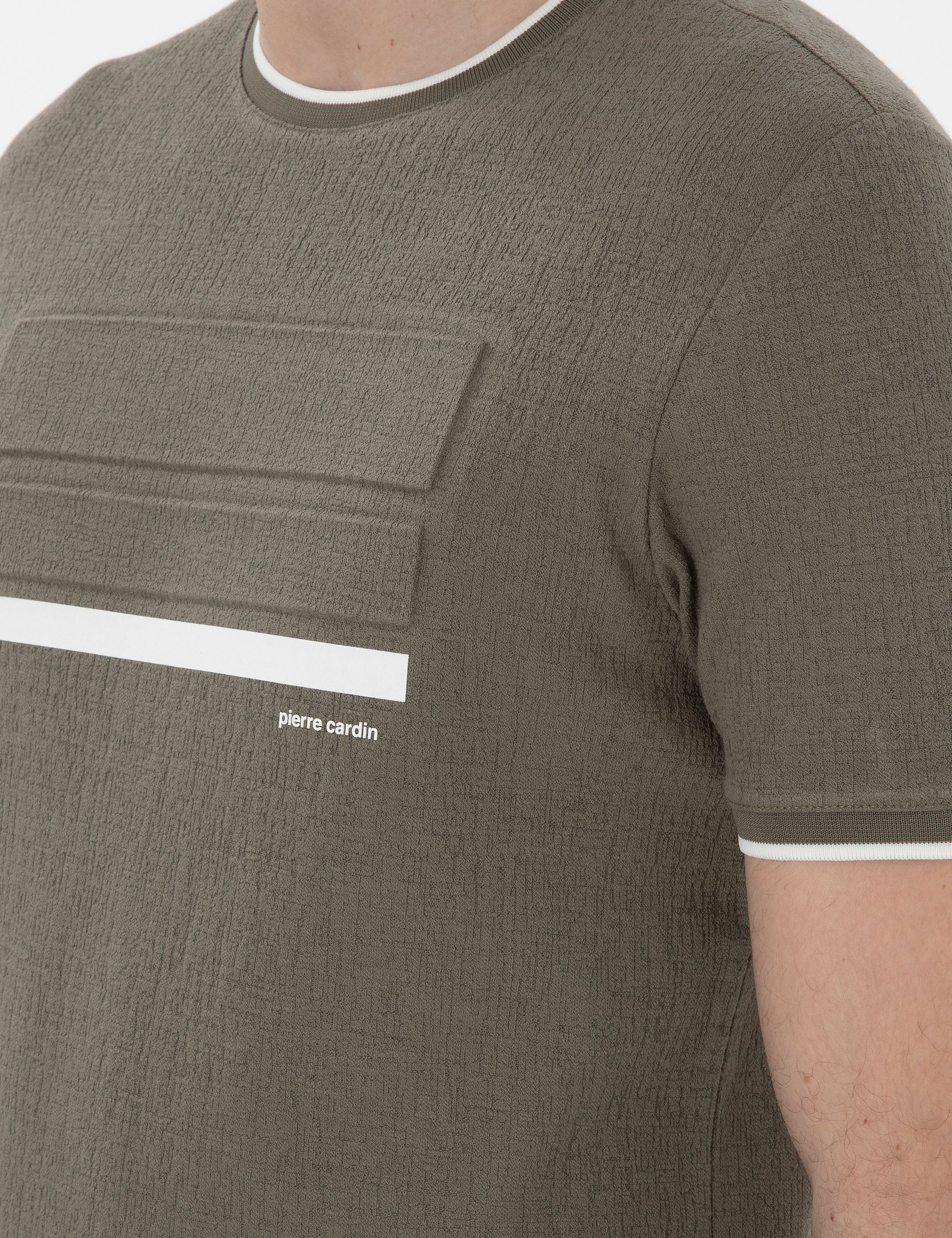 Haki Slim Fit Tişört - Image 7