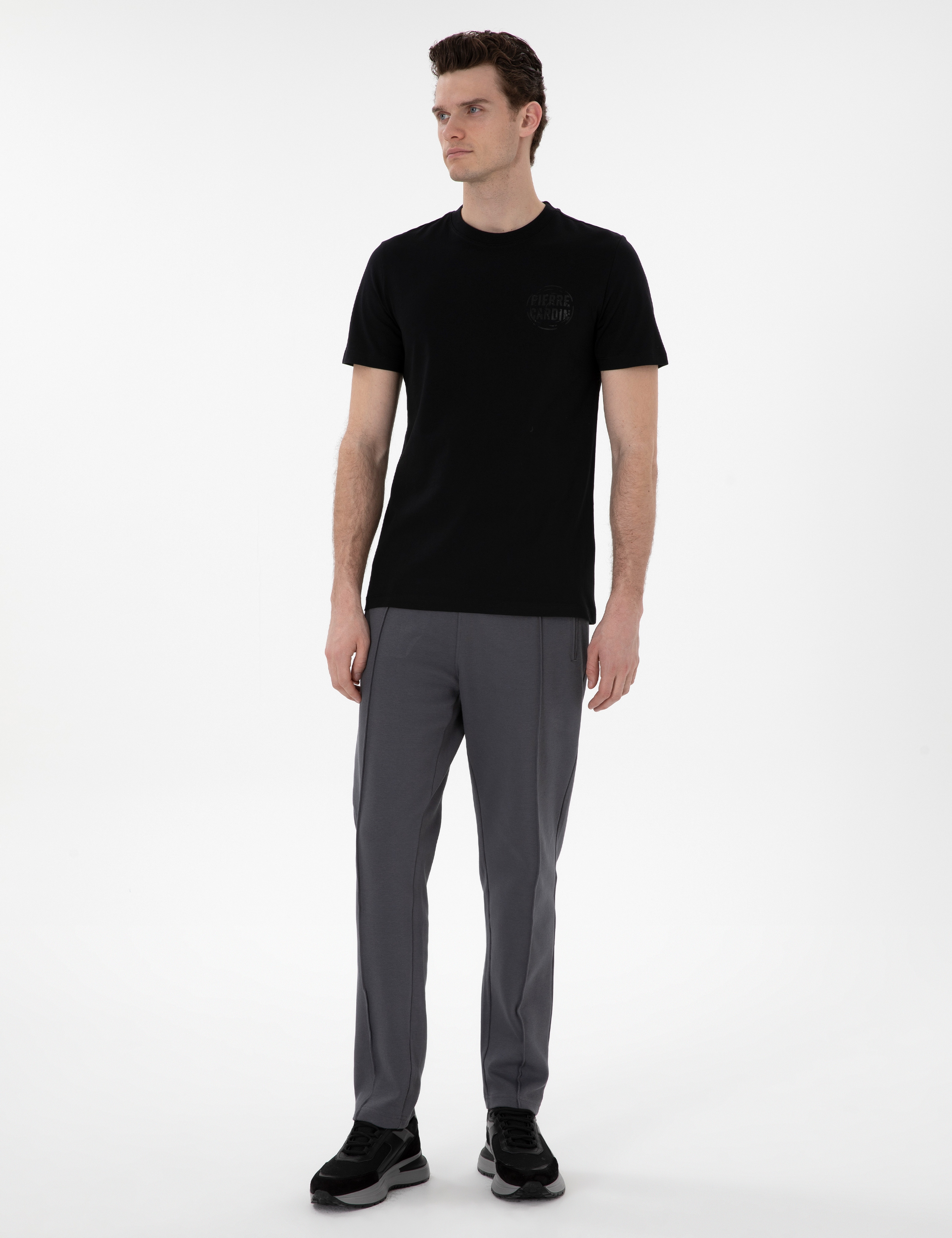 Siyah Regular Fit Tişört - Image 4